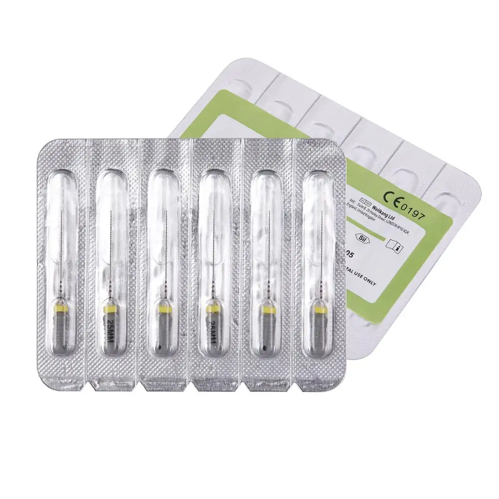 6pcs/Box Hand Use 25mm Dental C-File Endodontics Endo Root Canal Stainless Steel Ultrasonic Used for Cleaning | Красота и здоровье