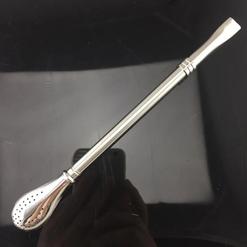 

1Pc Drinking Straw Steel Yerba Mate Straw Gourd Bombilla Spoons Reusable Metal Pro Tools Bar Accessories