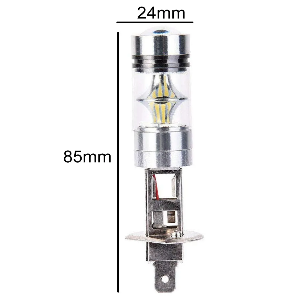 

1 Pair Car Led Fog Light 100W High Power White Light 6000K Super Bright 1000LM H1 LED Headlights Bulb Car Accessories