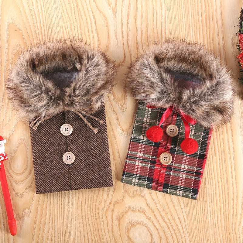 Новый год 2022 Санта Клаус бутылка вина пылезащитный чехол Рождество Ноэль