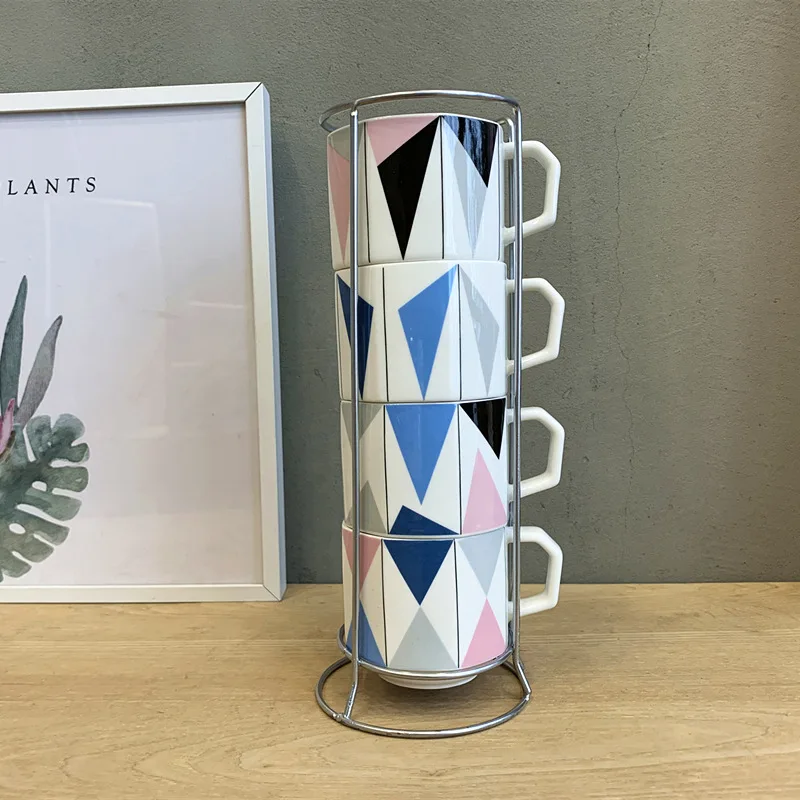 Креативная Геометрическая керамическая кружка домашние большие трехмерные
