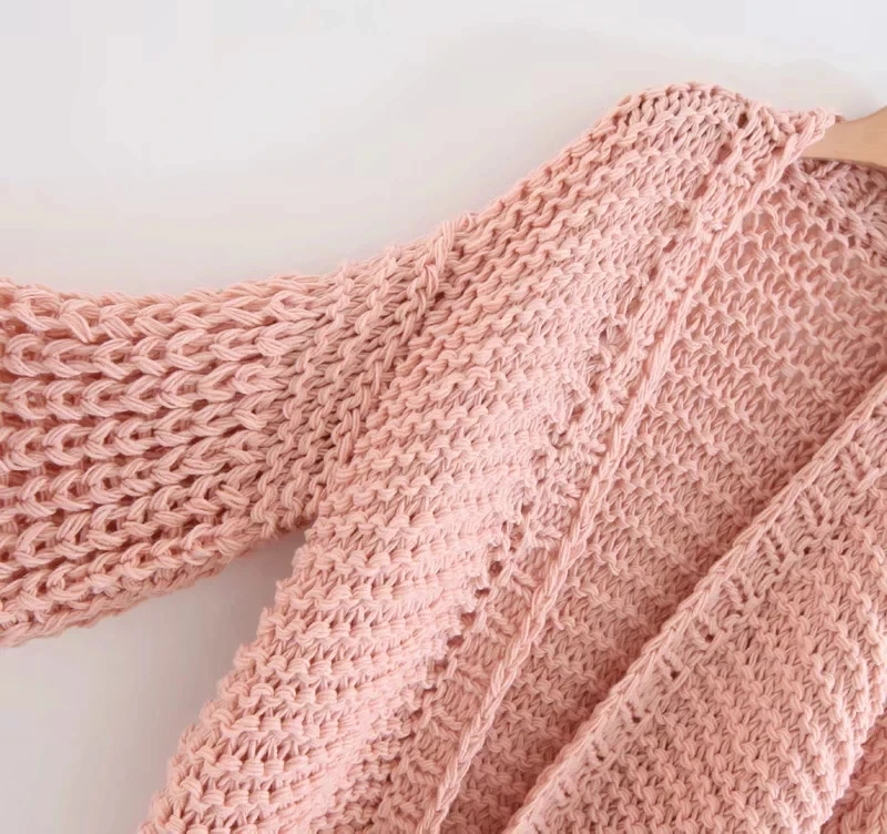 Женская одежда зима мода харадзюку Свободный теплый кардиган женский ручной работы вязаный свитер женский длинный рукав зимнее пальто
