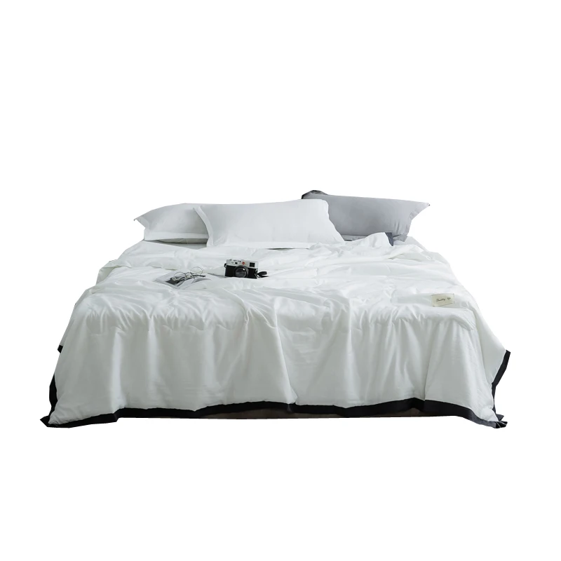 Новинка 2019 постельное белье однотонное белое тонкое летнее одеяло одеяла мягкое