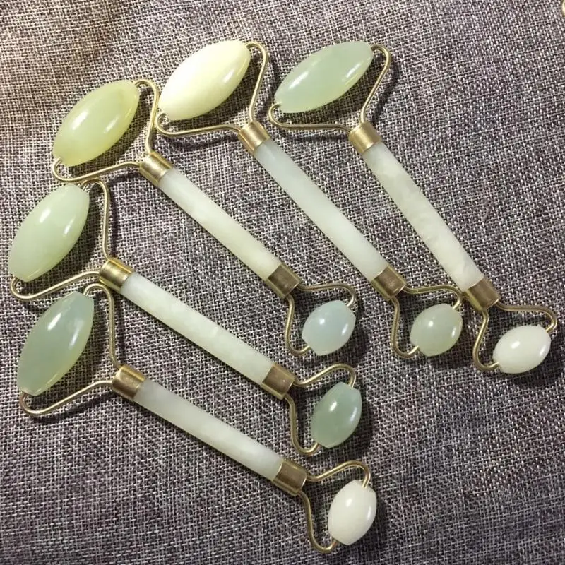 

Green Agate Jade Roller Face Massager Skin Care Guache Scraper Facial Lift Slimming Anti Wrinkle Stay Young Beauty Massage Stick