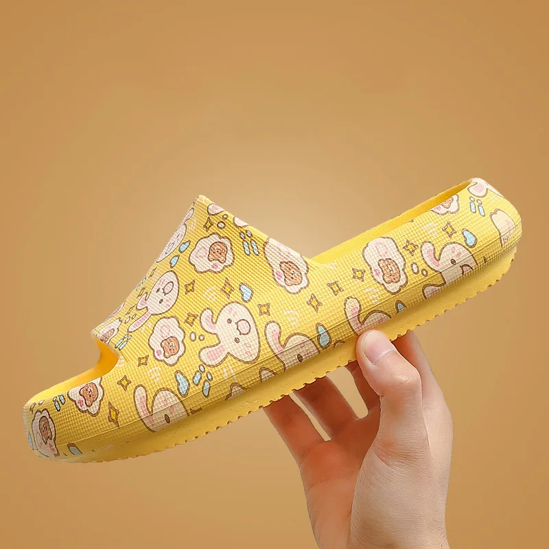 

Slippers Women Sweet Print Non-Slip Home Cotton Shoes Ladies Soft Comfortable Indoor Bathroom Flats Women's Footwear New 2021