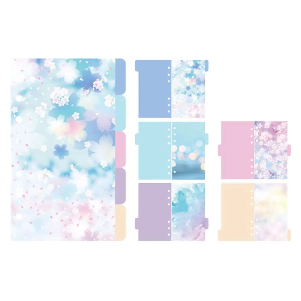 

A5 A6 Category Page Tab Notebook Divider Index Binder Index Page Loose Leaf Separator Page Cherry Blossoms Style