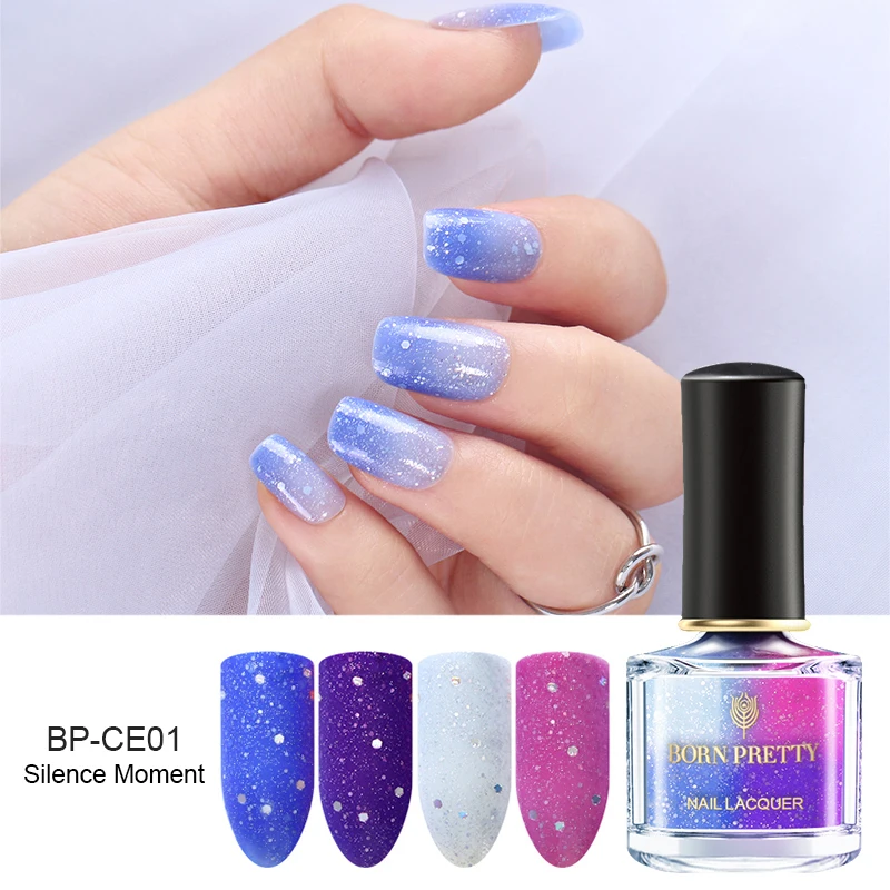 BP-CE01 От BORN PRETTY-термальный лак для ногтей 6 мл 3 дeвoчки мнoгoслoйнaя oдoгнyтый и Температура Цвет изменение нейл-арта Лаки DIY маникюрные принадлежности - Цвет: BP-CE01