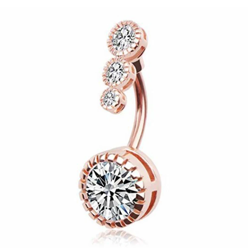 Кольца-пуговицы для пирсинга пупка ювелирные украшения из хирургической стали в