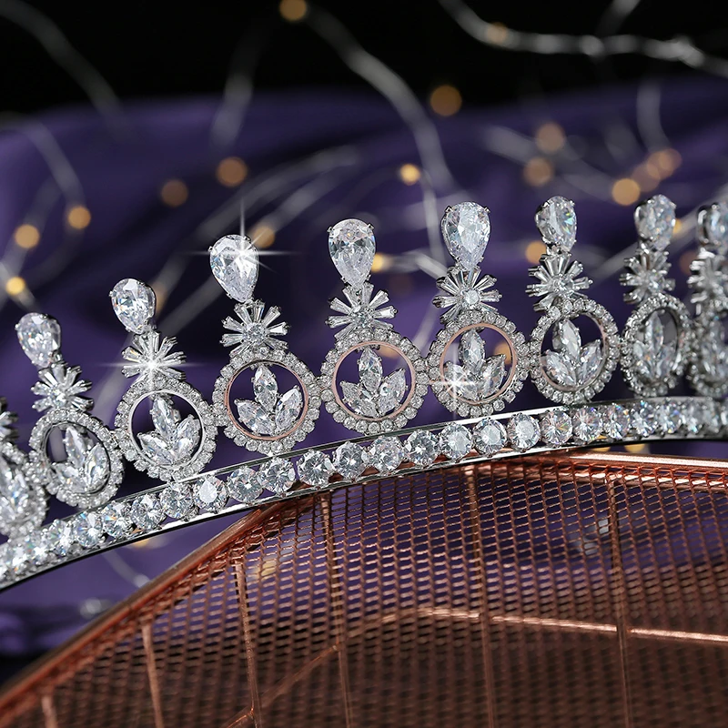 

Crown HADIYANA Exquisite Graceful Vintage Women Wedding Hair Accessories Party Gift Hair Jewelry Zircon BC5679 Corona Princesa