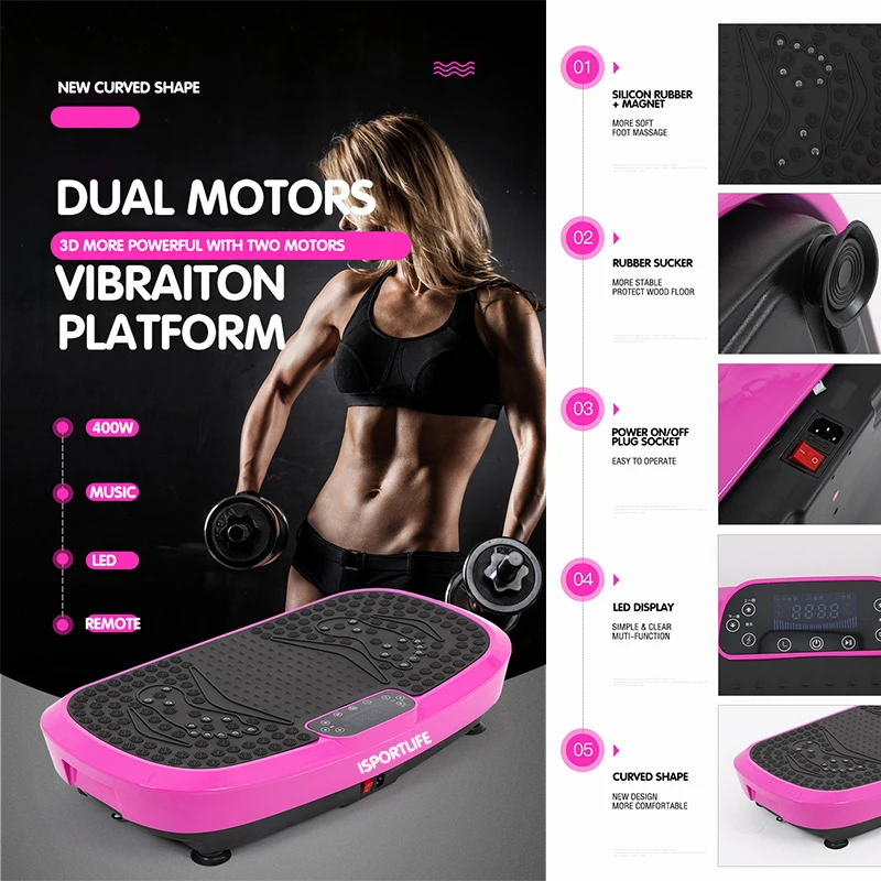 3d вибрационная форма для всего тела мощная пластина с двумя моторами два