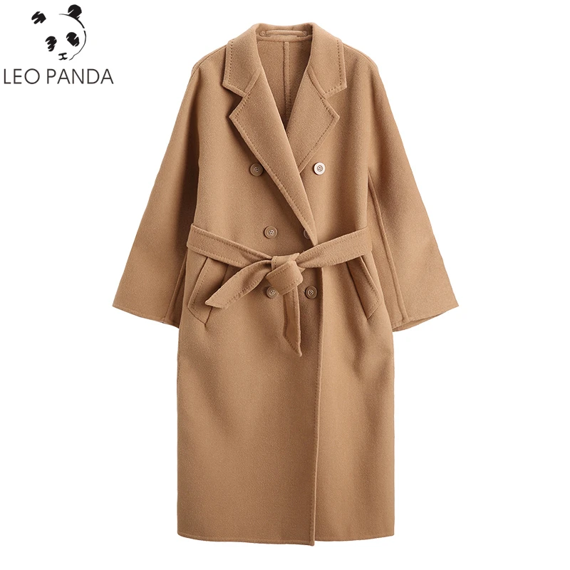 Зимние размера плюс Шерстяное пальто новинки для женщин модная с длинными