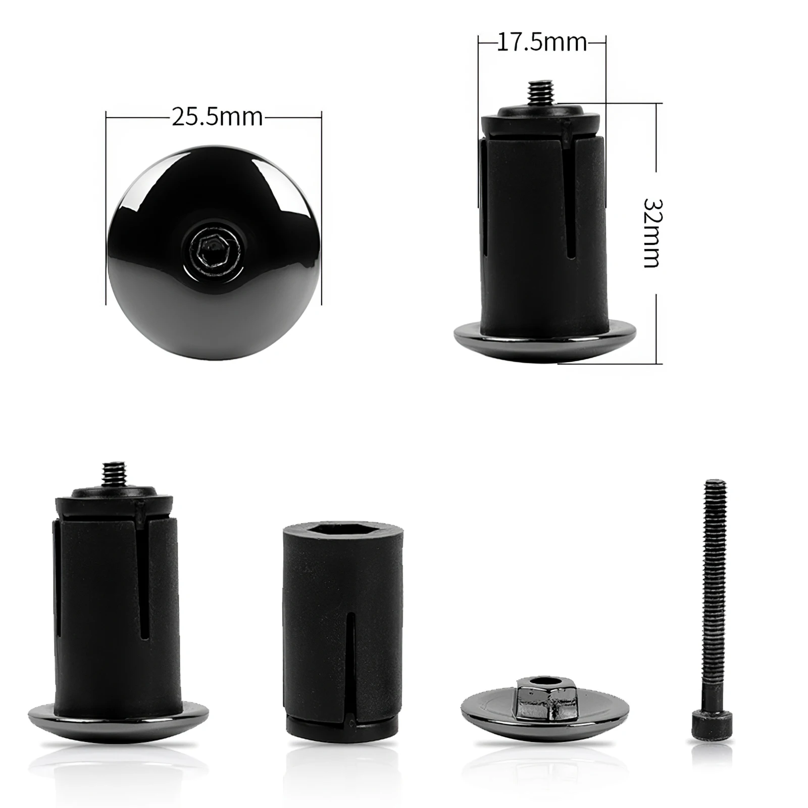 

1 Pair Bicycle Grip Handlebar End Cap Aluminium Alloy Lock MTB Mountain Handle Bar Grips End Plugs For Bike Handlebar Accessory