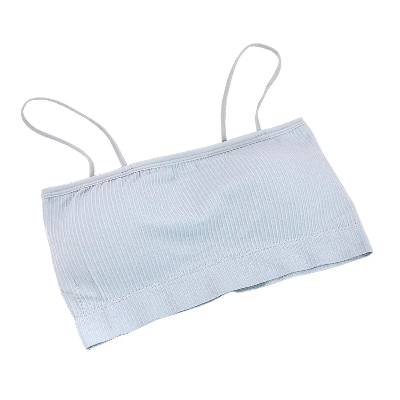 

One-line anti-glare tube top bottoming wild underwear thread wrapped chest thin suspenders with chest pad bra female