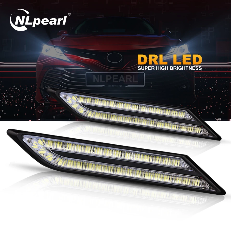 Nlpearl 2x33 SMD дневные ходовые огни для автомобиля, светодиодный, водонепроницаемый, супер яркий светодиодный модуль DRL, автомобильный светильник в сборе, автомобильный Стайлинг 12 В