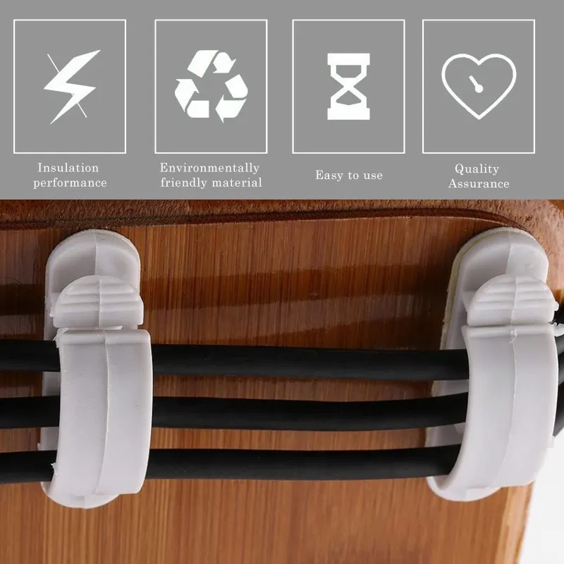 10 шт. Кабельный организатор проволока из нержавеющей стали рулон Настольный