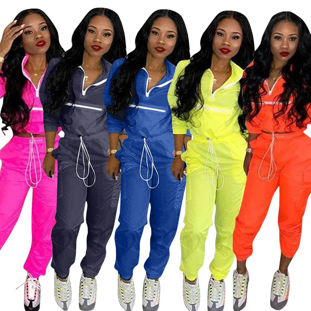 

New European Fashion Casual Zipper Set Two Colors Optional Spot Hot Sale
