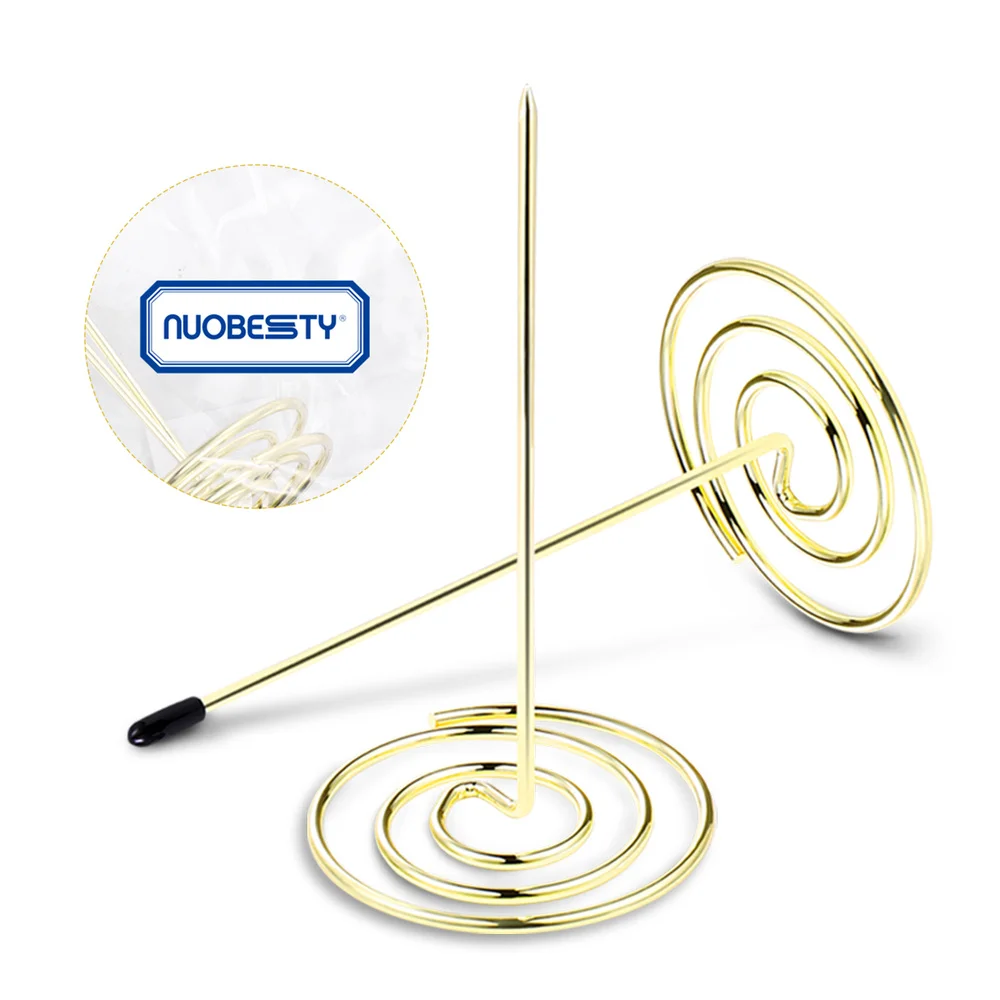 

NUOBESTY 2 Pcs Golden Menu Summons Fork Invoice Document Notes Metal Needle Folder Storage Products for Office Home Kitchen (Gol