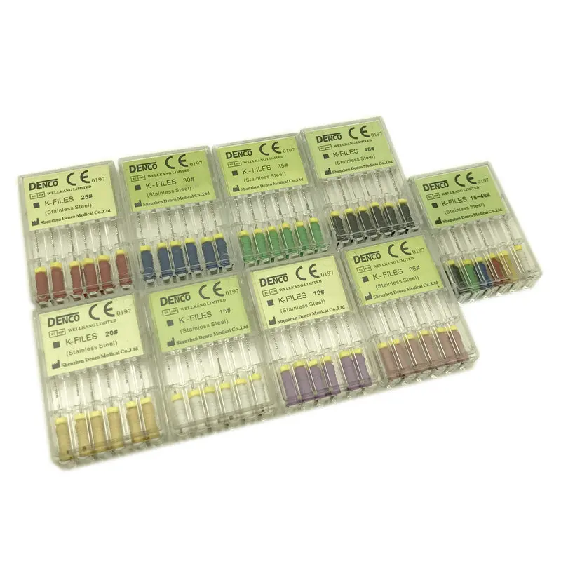 Эндодонтический корневой канал K Файлы (Ручное использование) стоматологический