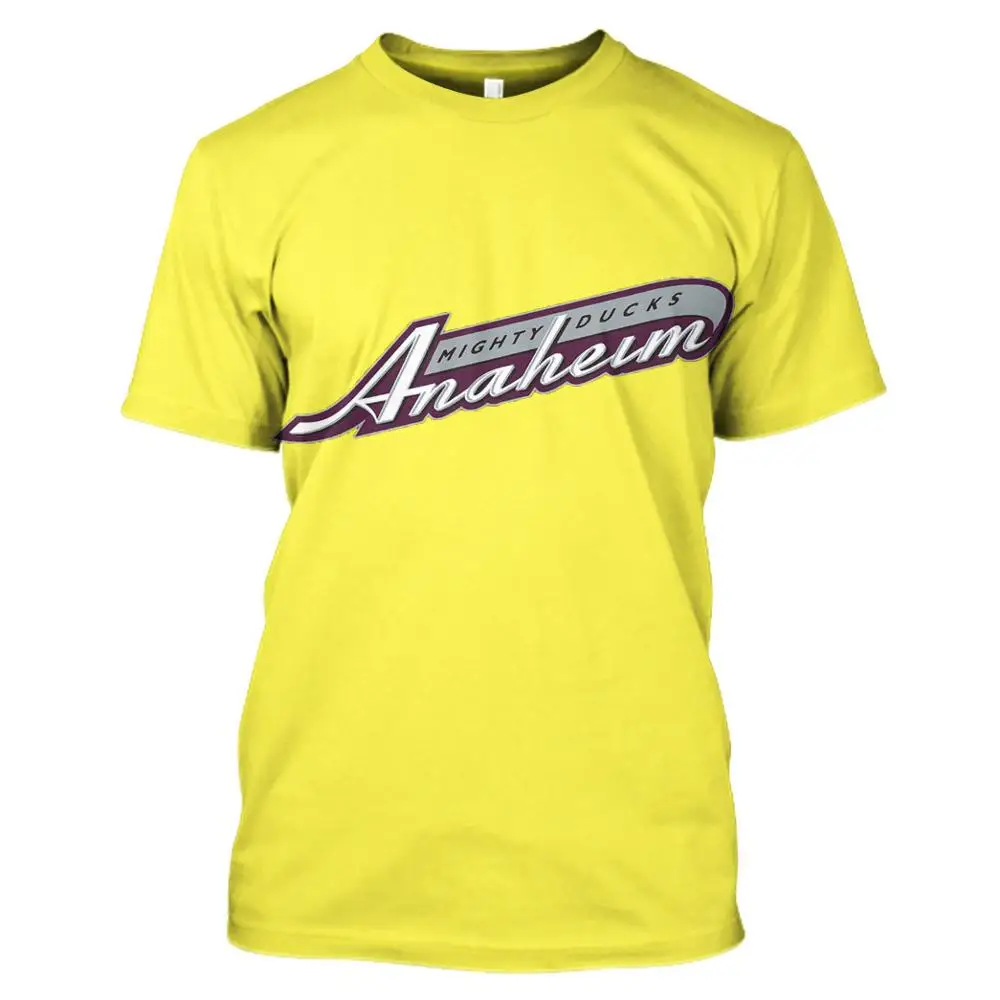 Новое поступление футболка Anaheim Duck Повседневная Уличная с коротким рукавом Camisetas