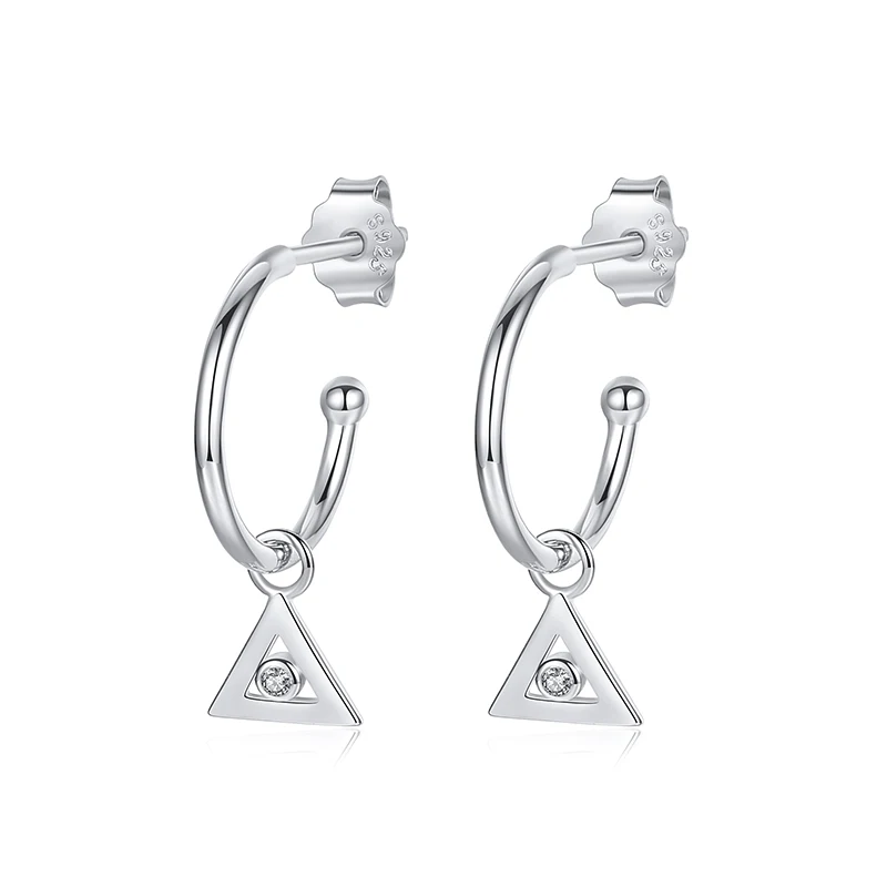 TONGZHE Evil Eye Star Moon Tassel Hoop Earrings 925 Sterling Silver Fashion Jewelry Womens Accessories Gold 2020 | Украшения и