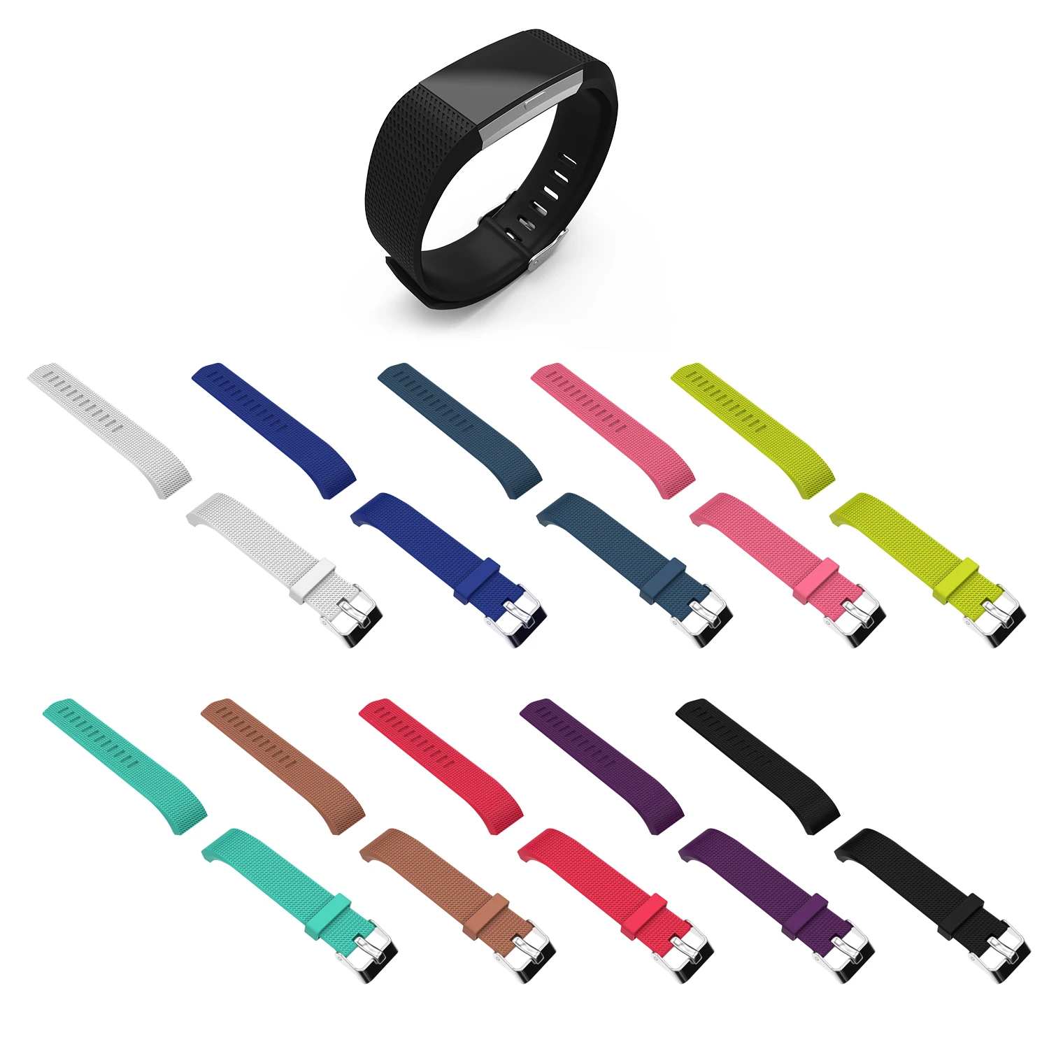 

Сменный силиконовый ремешок для смарт-часов Fitbit Charge 2, 26 цветов