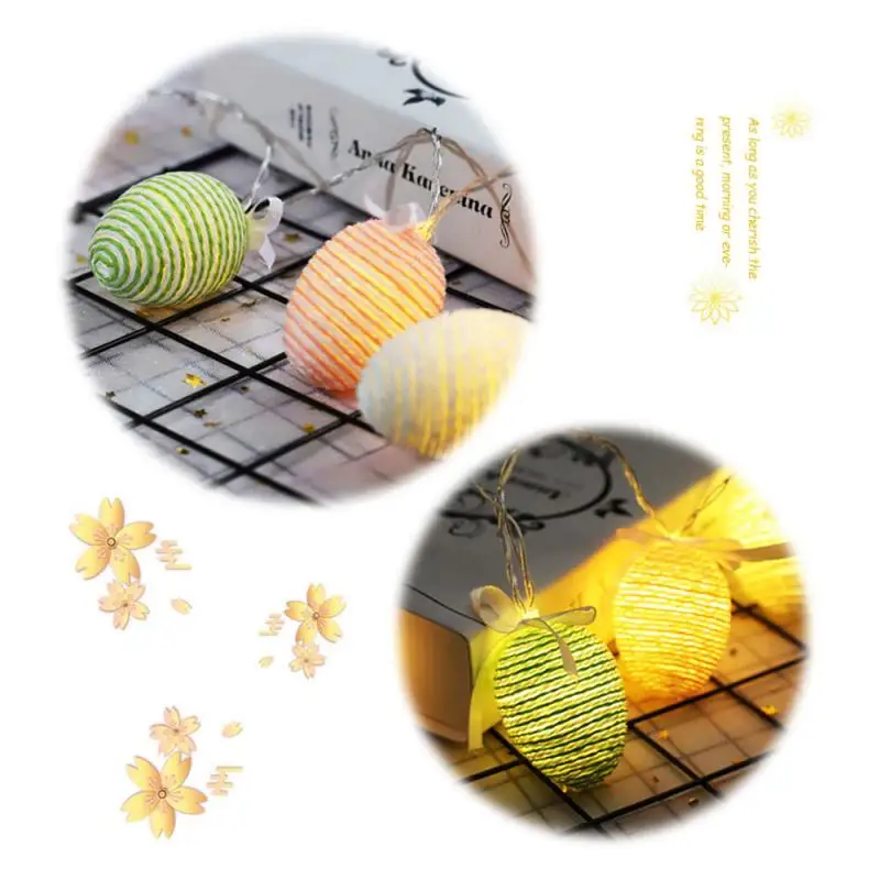 

LED Light String Easter Egg Winding Egg Battery Light String Holiday Beautiful Useful Household Decoration Lantern Dropshipping