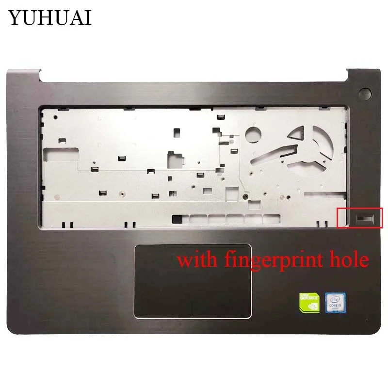 Чехол для ноутбука Dell Vostro 14 5000 14-5459 14 5459 Упор для рук верхняя крышка с сенсорной панелью/нижний чехол 0HN7YY 66T-1264-A00 - Цвет: fingerprint hole