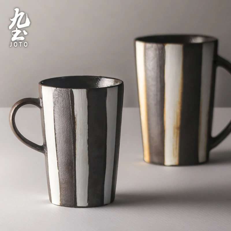 Большая винтажная керамическая кофейная чашка текстурированная фарфоровая