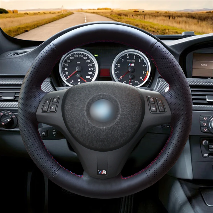 MEWANT черный чехол рулевого колеса автомобиля из искусственной кожи для BMW M3 2009 2010