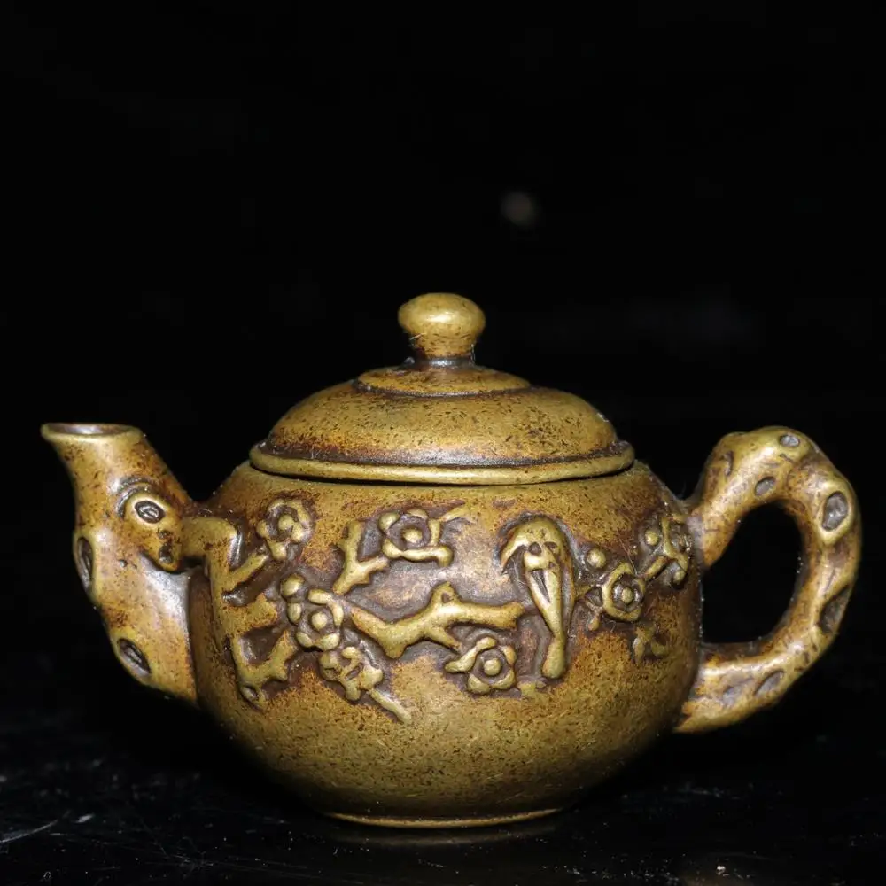 

Exquisite Vintage pure copper carving wine pot