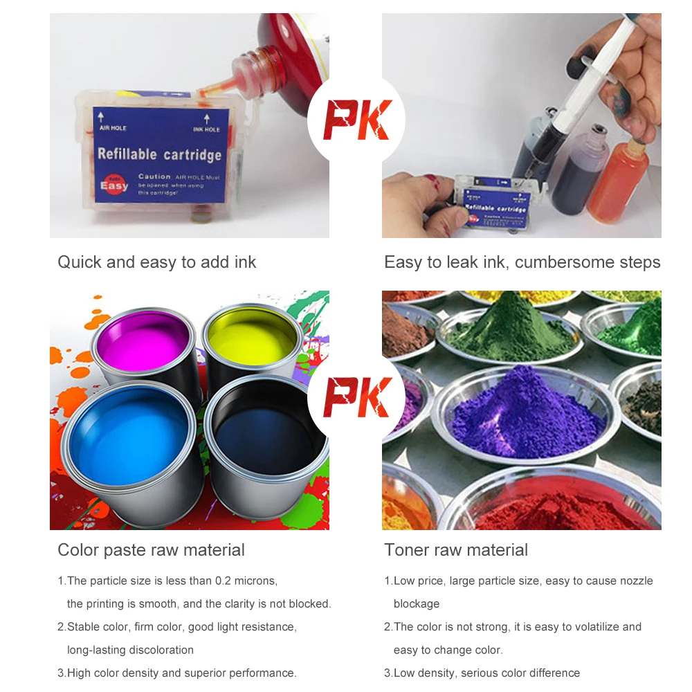 

400ML Universal Refill dye Ink kit for Epson for Canon for HP for Brother Inkjet Printer CISS Cartridge Printer Ink