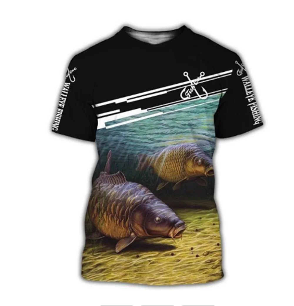 

Beautiful Carp Fishing 3D All Over Print men t shirt Harajuku Fashion Short sleeve shirt summer streetwear Unisex tshirt