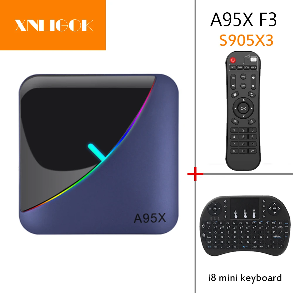 Приставка Смарт ТВ A95X F3 Android 9 0 4 + 32/64 ГБ 1080P 4K 60 к/с|ТВ-приставки и медиаплееры| |