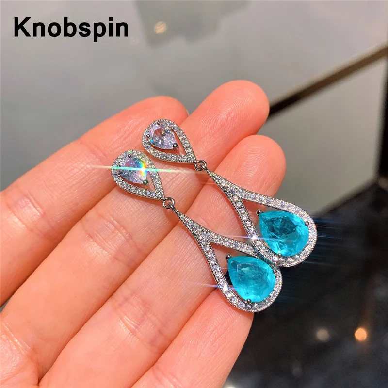 Лидер продаж винтажные геометрические серьги Knobspin из паралиба с имитацией