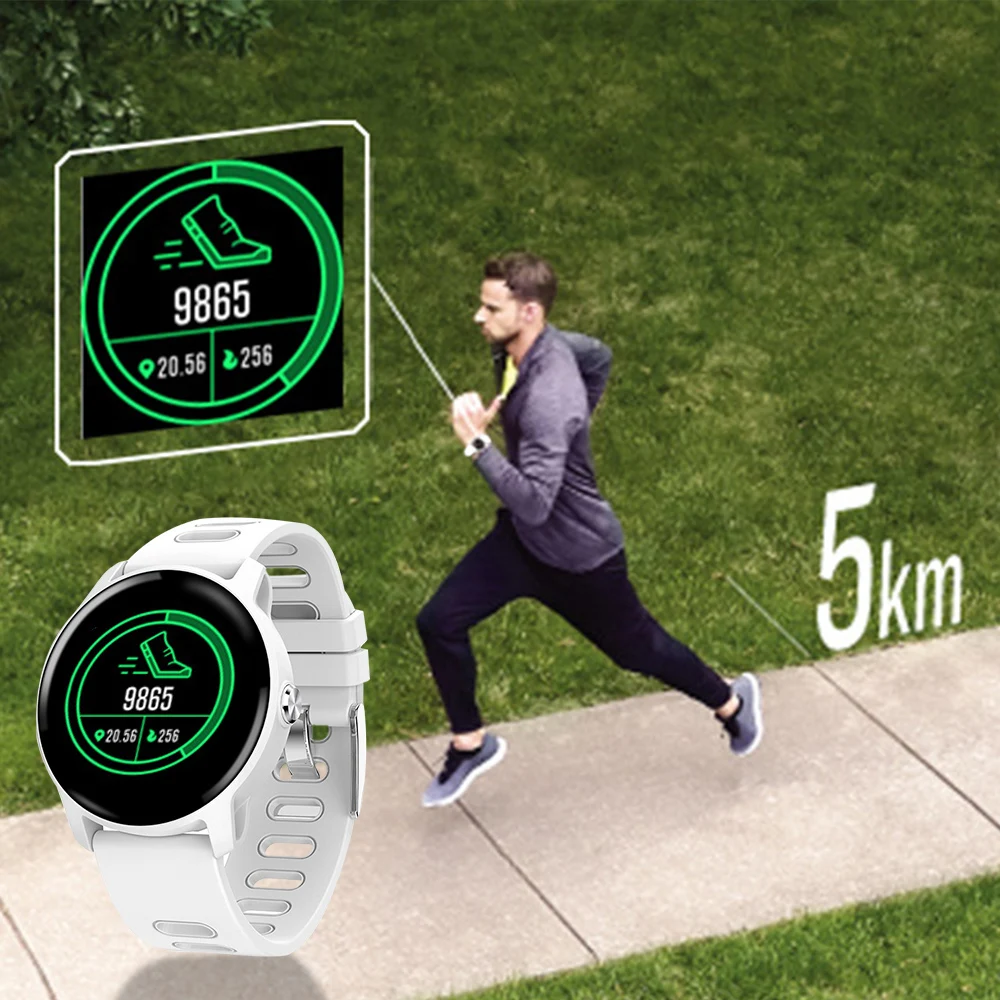 

ORDRO Smart Watch Sport Pedometer IP68 Waterproof Fitness Tracker Heart Rate Monitor Clock Smartwatch for Men Women