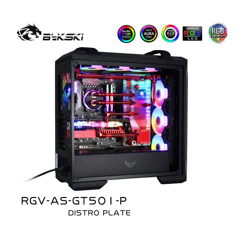 

BYKSKI Acrylic Board Waterway board Kit Solution for ASUS TUF GAMING GT501 Kits Computer Case for CPU/GPU Block Support DDC Pump