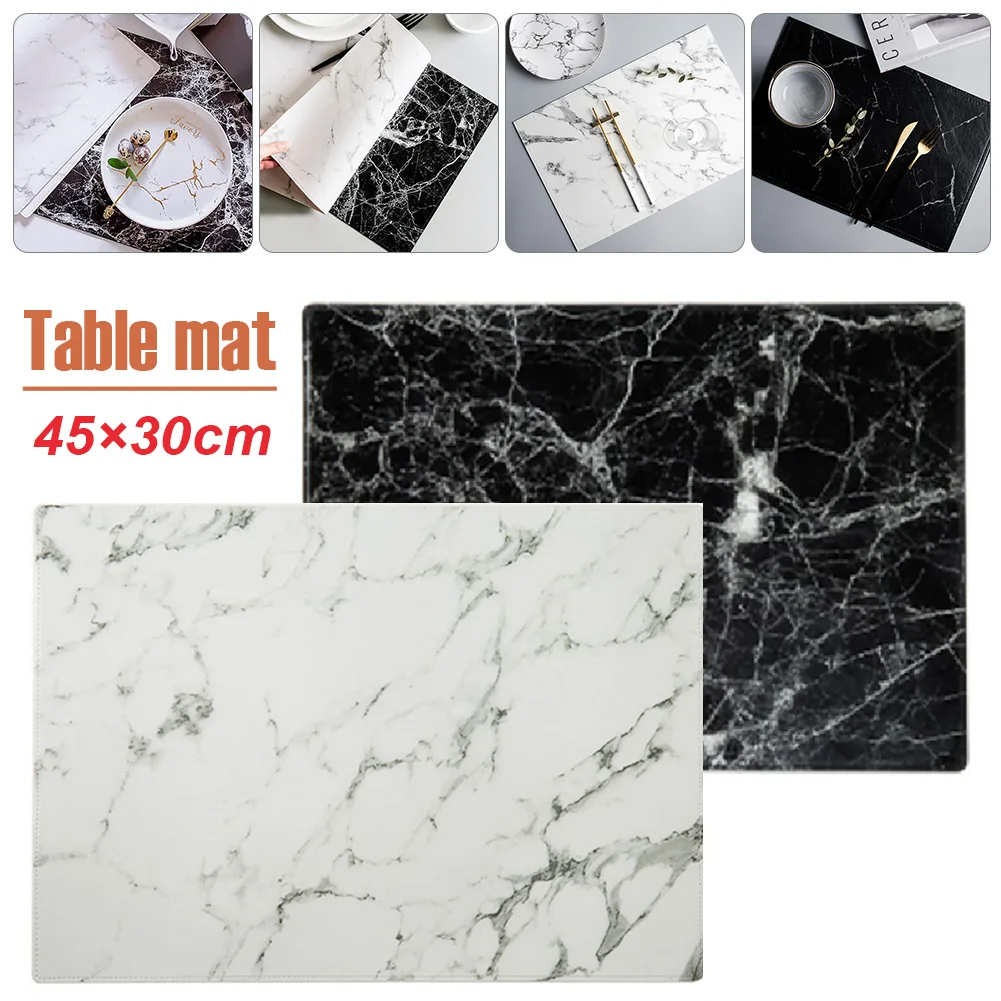 ПВХ салфетки Настольный тепла маслостойкий моющиеся настольные коврики Marbel узор