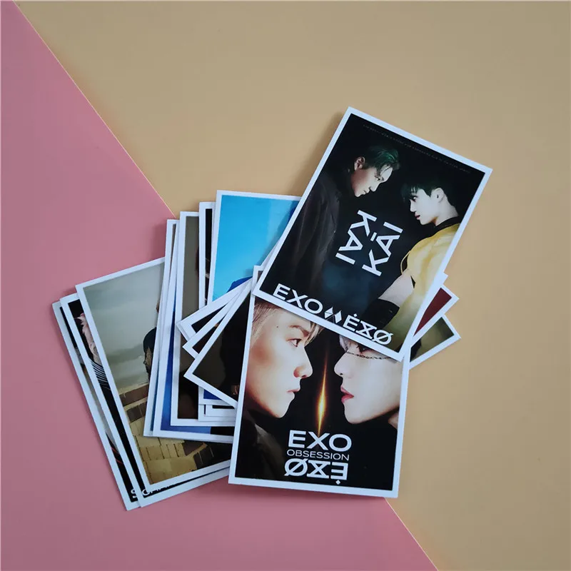 Карточка LOMO Kpop EXO CHANYEOL SUHO KAI BAEKHYUN SEHUN CHEN из нового альбома Obsession для маленьких поклонников.