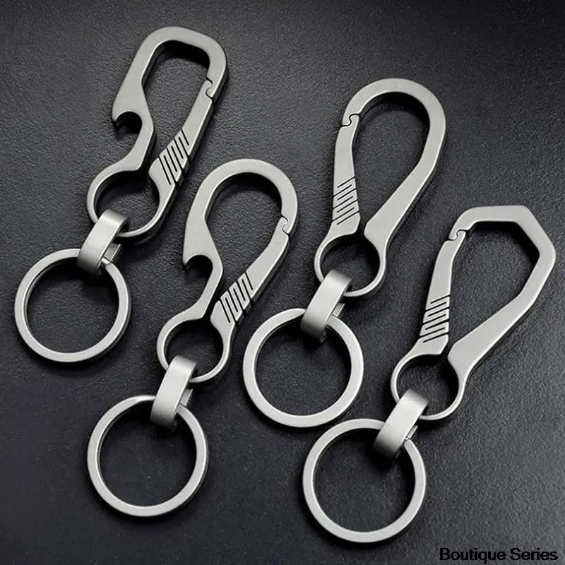 

Цепочка для ключей мужская из натурального титана, роскошный легкий брелок для ключей, ювелирное изделие