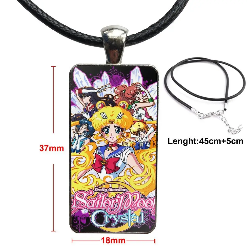 For Schoolgirl Maxi Necklace Fashion Long Chain With Rectangle Jewelry Cute Sailor Moon Girls Flexibles | Украшения и аксессуары