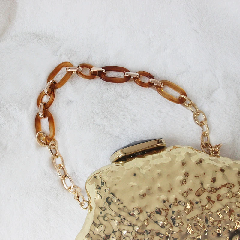 

Mix Color Baroque Style Acrylic Clutch Chain Women Fashion Detachable Hand Chain Elegant Bag Chain Vintage One Shoulder Chain