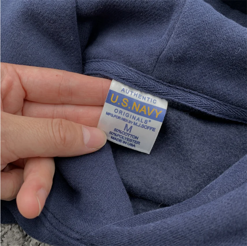 

Top Quality Reflection Kanye Navy Vintage Hoodie Men Women 1:1 Lettering Sweatshirts Pullovers streetwear harajuku