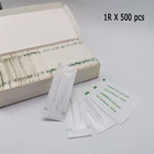 Бесплатная доставка 500 шт.корт. 0,35x50 мм 1R иглы для перманентного макияжа бровей и губ 3D машинка для татуировки