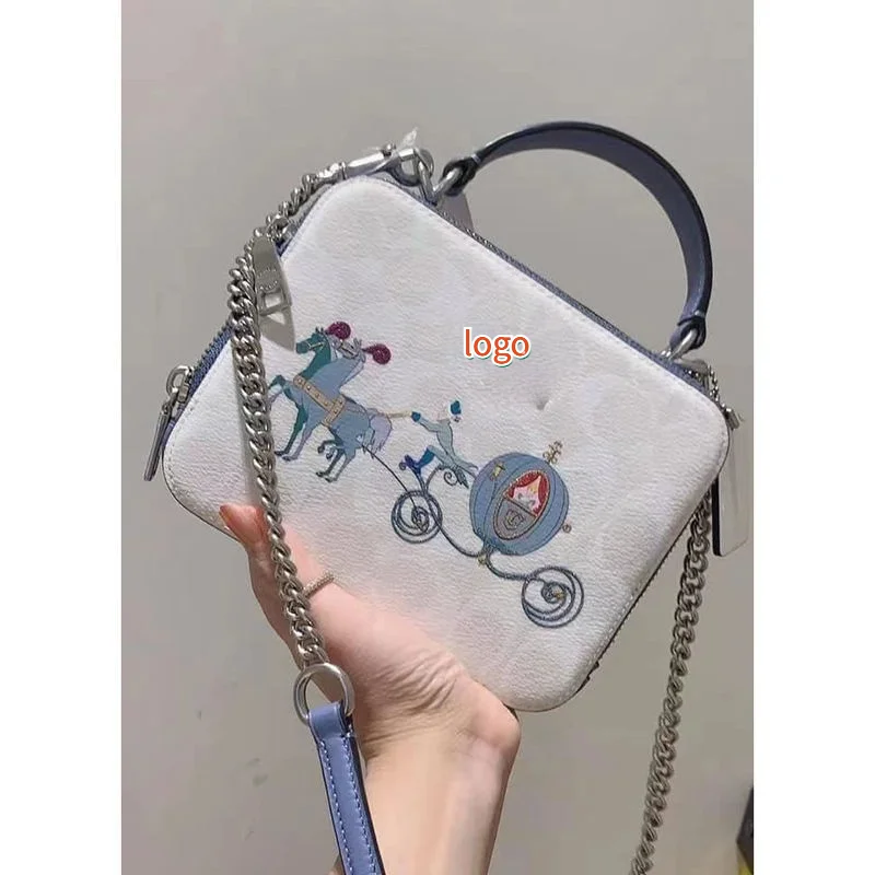 

2021NEW Disney Princess Joint Name Cinderella Shoulder Bag Cute Princess Crossbody Bag Classic Stickers Camera Phone Phone Bag