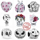 Бусины-подвески для браслета Pandora, серебро 925 пробы