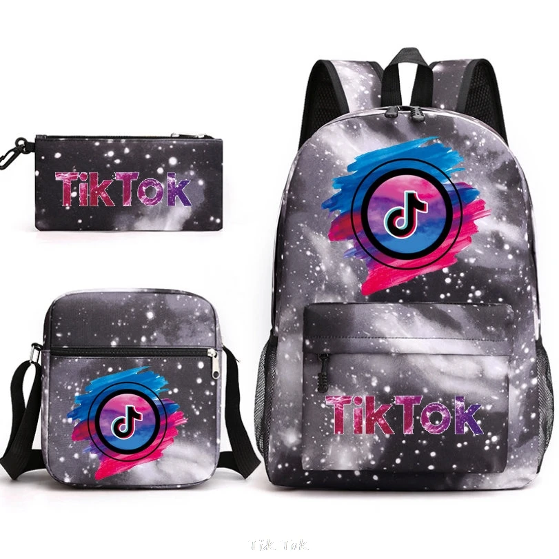 3 шт./компл. модные детские школьные рюкзаки TikTok классные водонепроницаемые ранцы