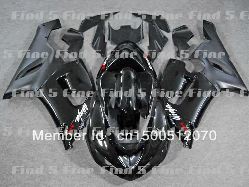 

Free Shipping Black For KAWASAKI ZX6R 05 06 ZX 6R 05-06 ZX-6R 2005 2006 2005-2006 ABS Fairing Kit
