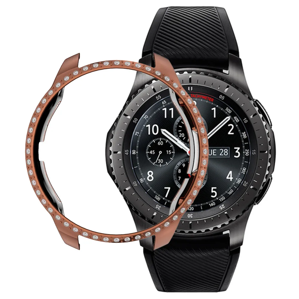 Чехол со стразами для samsung Galaxy Watch, 46 мм, 42 мм, бампер, аксессуары для умных часов, защитный корпус из поликарбоната, защитная рамка