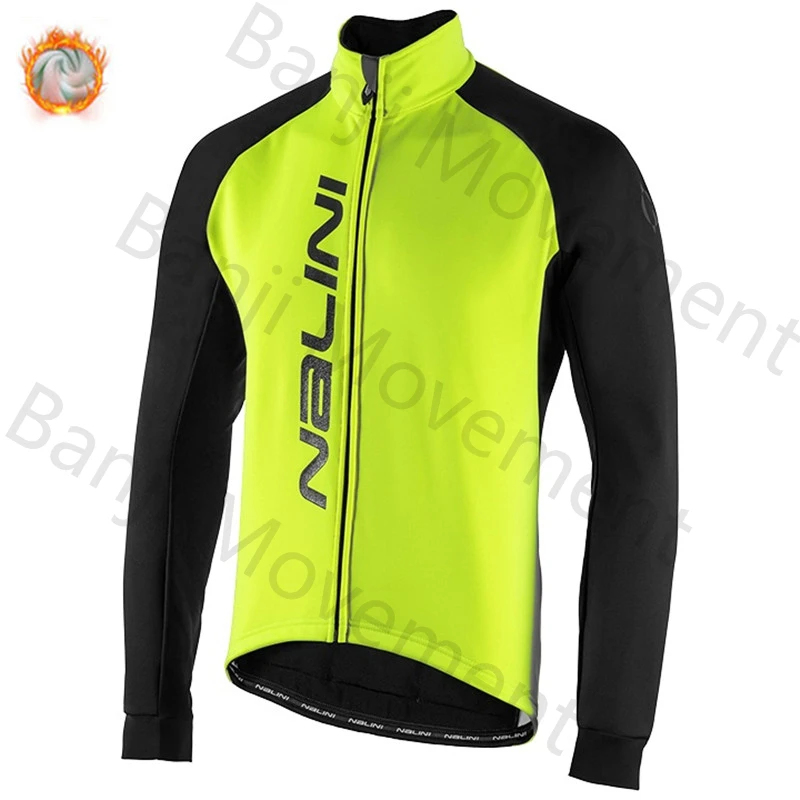Ropa Ciclismo теплый Nalini зимний теплый флисовый мужской костюм Джерси для езды на велосипеде MTB Одежда комбинезон комплект - Цвет: cycling jersey 7