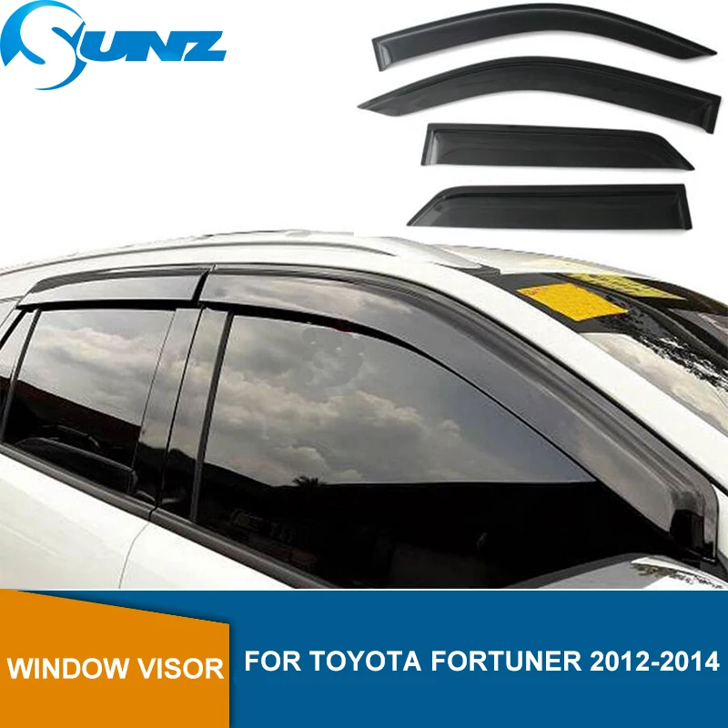 Дефлектор бокового окна для Toyota Fortuner 2012 2013 2014 Черный оконный козырек Vent Shade Защита